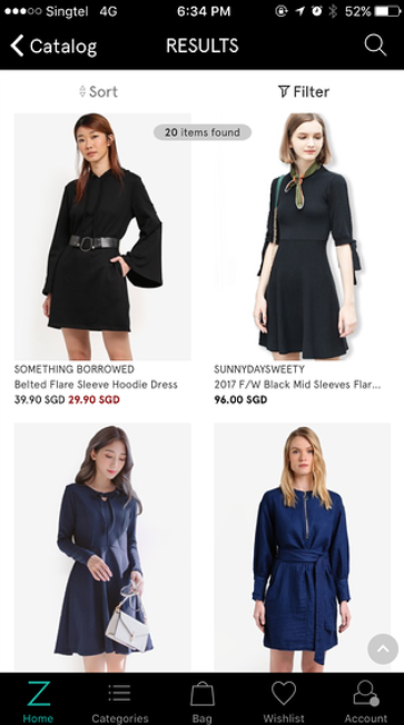 Zalora search product by image 