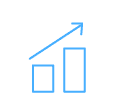 Bar chart with arrow