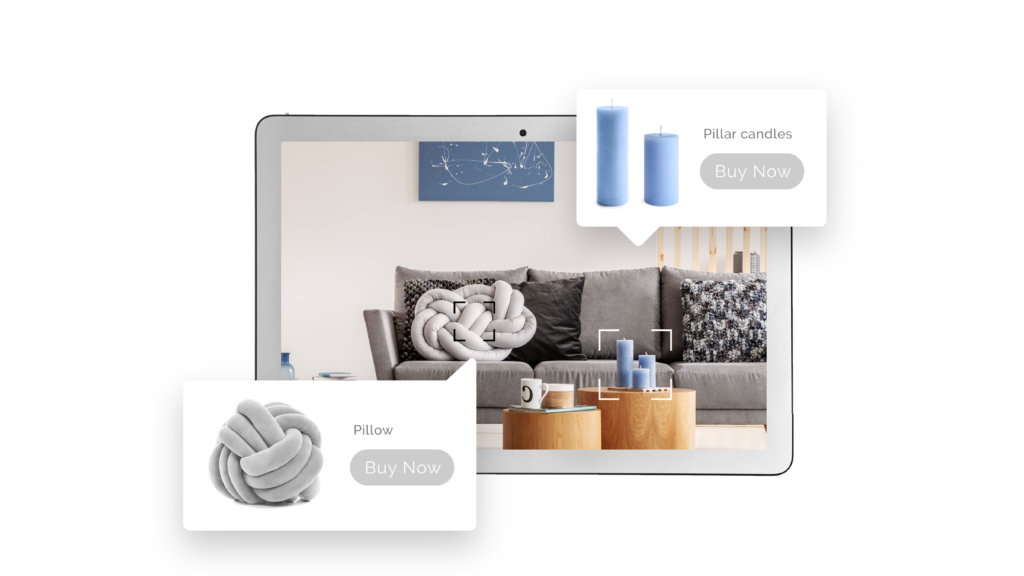 A living room photo containing pillow and Pillar candles made shoppable